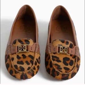 Tory Burch Leopard Calfhair Loafers